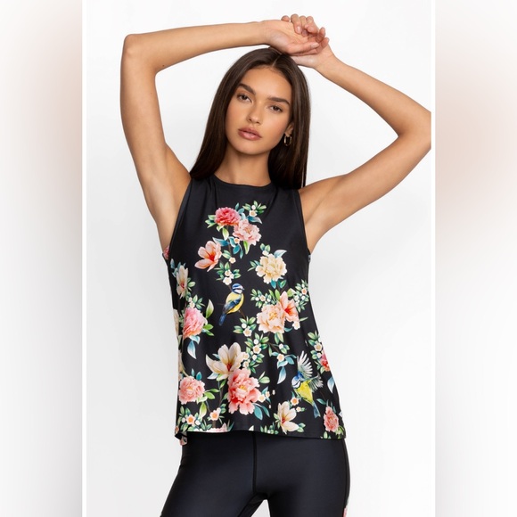 Johnny Was Tops - NWT Johnny Was active Birdies High Neck Active Swing tanks